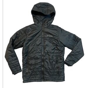 Columbia Adult Small Omni-Heat Puffer Jacket Black Comfortable Lightweight Coat